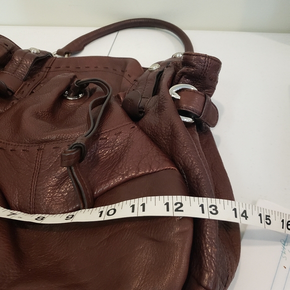 B Makowsky Brown Leather Bag - Picture 5 of 6